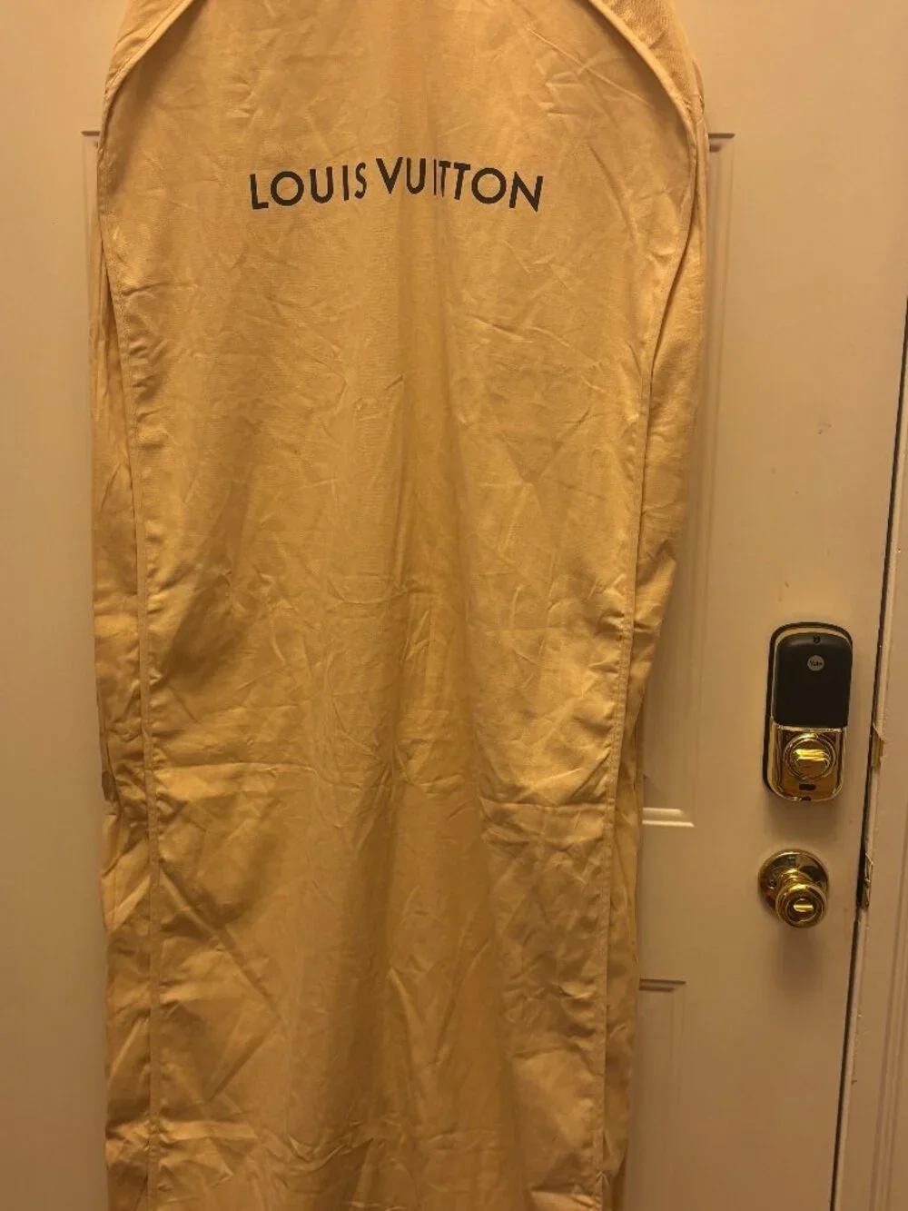 Authentic Louis Vuitton Beige Cotton Garment Bag